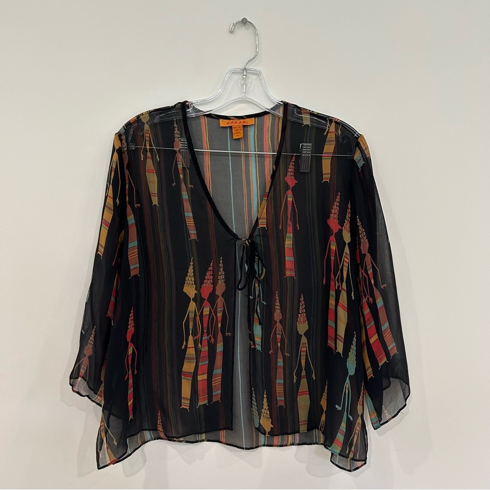 Harari 100% silk tie top XL